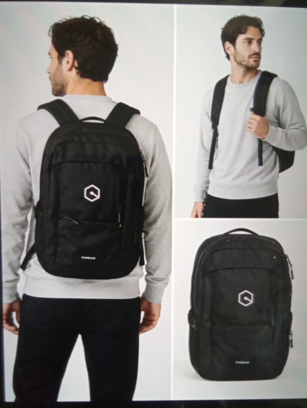 Timbuk2 Black Everyday Commuter Backpack Laptop Travel Unisex Logo